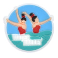 WTER BALIET badge sign logo  logo Swimming 585-05 Shoe Charm