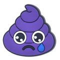 Sad face purple Emoji whippy cream 690-04 Shoe Charm