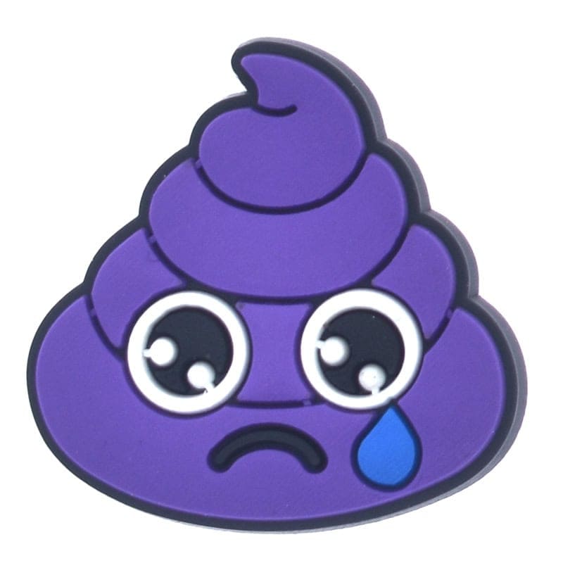 Sad face purple Emoji whippy cream 690-04 Shoe Charm