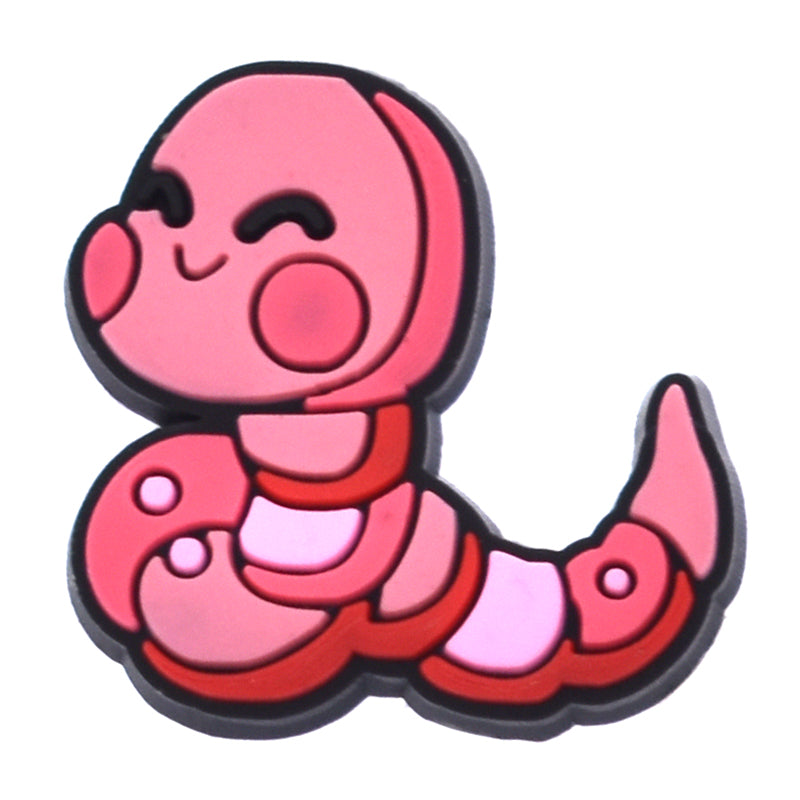 Pink worm 730-04 Shoe Charm