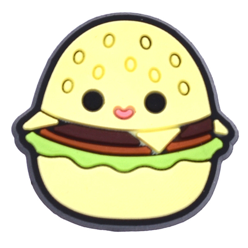 Burger bun face Squishmallow 743-16 Shoe Charm