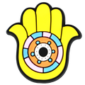 Yellow Hamas hand Evil Eye 796-01 Shoe Charm