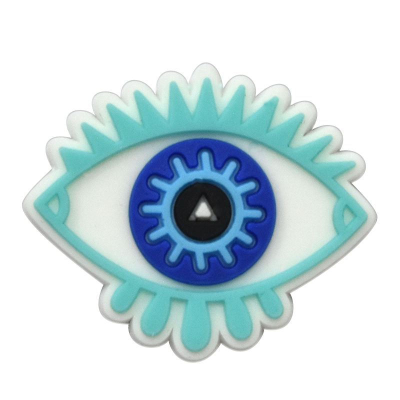 Oval sky/blue Evil Eye 796-02 Shoe Charm