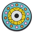 Round Aqua/yellow black spot Evil Eye 796-05 Shoe Charm