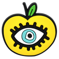 Apple yellow/aqua Evil Eye 796-08 Shoe Charm