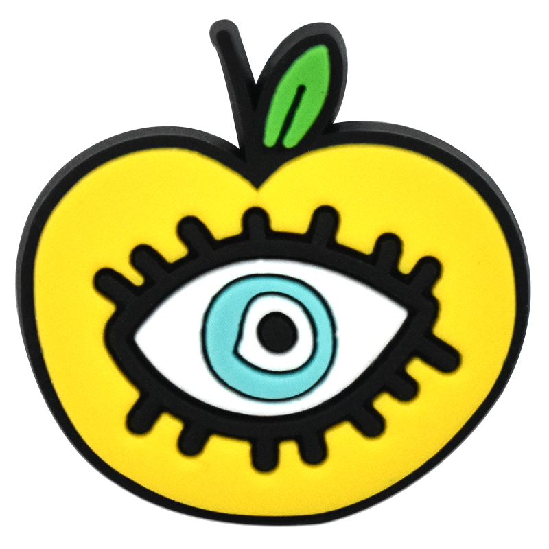 Apple yellow/aqua Evil Eye 796-08 Shoe Charm
