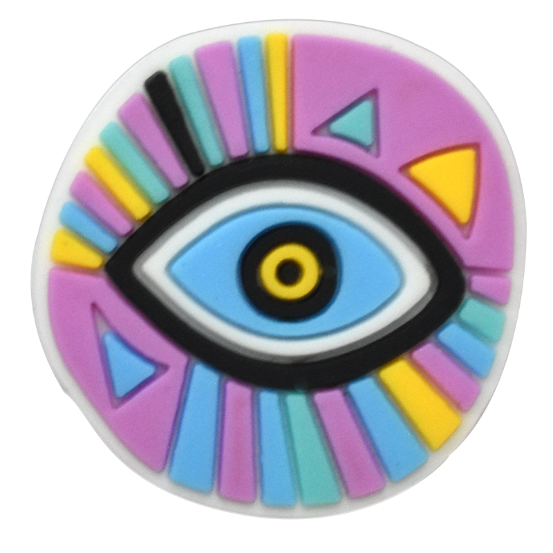 Round pink/blue Evil Eye 796-10 Shoe Charm