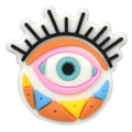 Round orange/agua with eyelashes Evil Eye 796-12 Shoe Charm