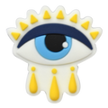 Oval blue/blue hooded Evil Eye 796-13 Shoe Charm