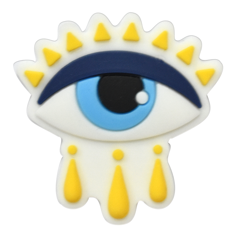 Oval blue/blue hooded Evil Eye 796-13 Shoe Charm
