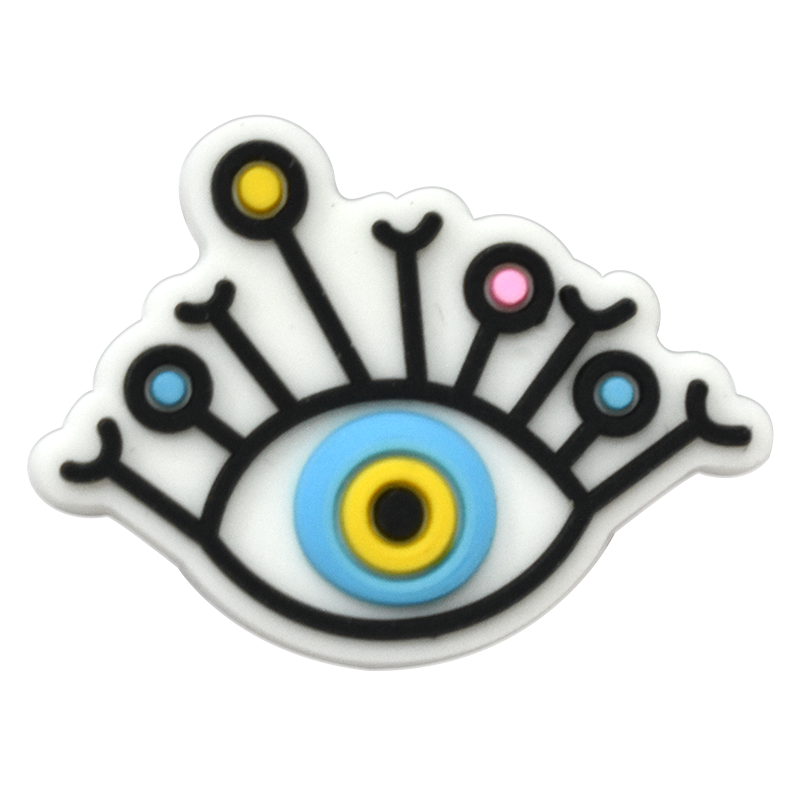 Oval blue/yellow with poles Evil Eye 796-15 Shoe Charm