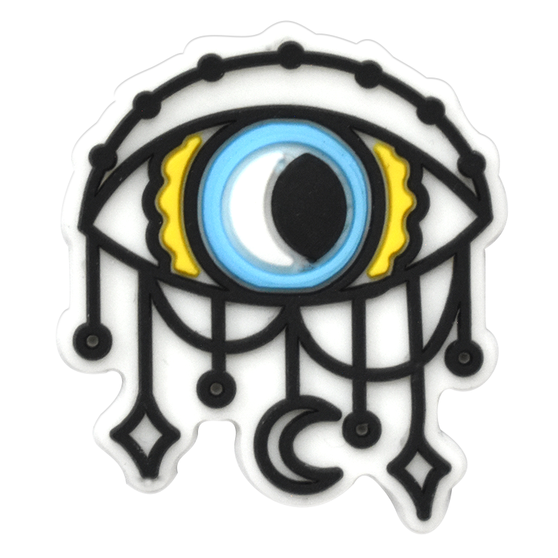 Stylized black/blue Arabian Evil Eye 796-16 Shoe Charm