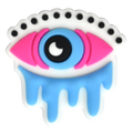 Oval pink/blue with tearsEvil Eye 796-18 Shoe Charm