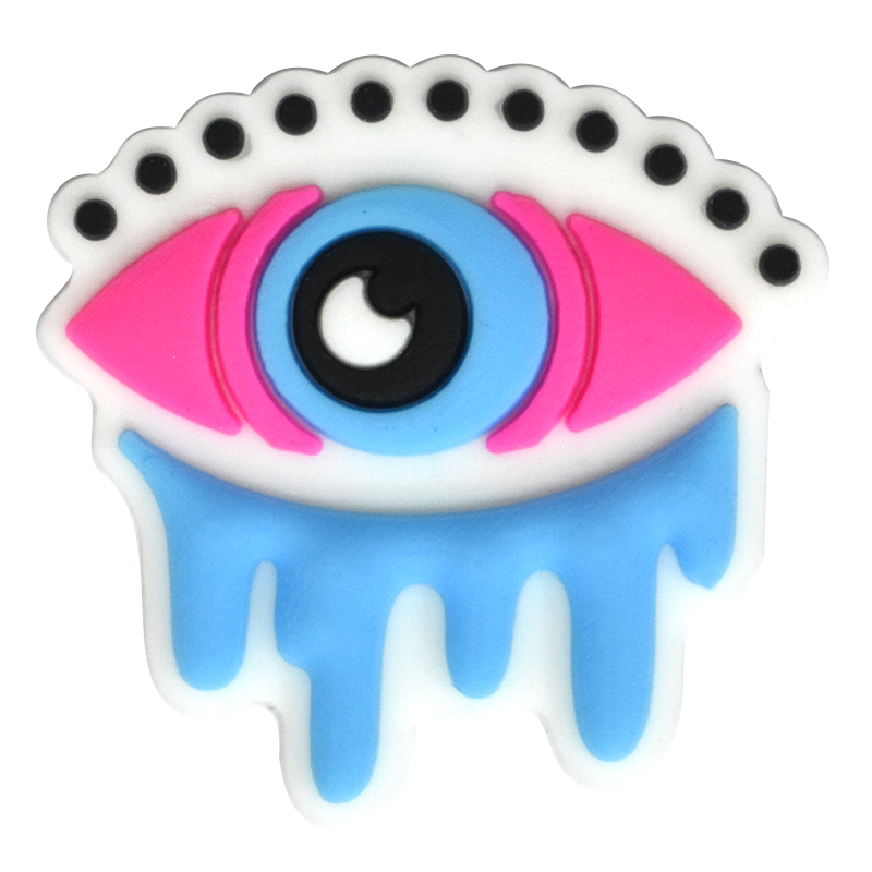 Oval pink/blue with tearsEvil Eye 796-18 Shoe Charm