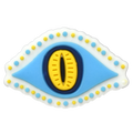Oval sky/yellow slot eye Evil Eye 796-20 Shoe Charm