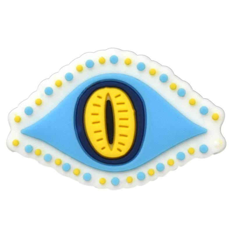 Oval sky/yellow slot eye Evil Eye 796-20 Shoe Charm