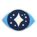 Oval blue/blue spots Evil Eye 796-21 Shoe Charm