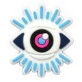Oval black/pink with lashes Evil Eye 796-24 Shoe Charm