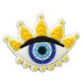 Oval yellow/sky wit hcones Evil Eye 796-25 Shoe Charm