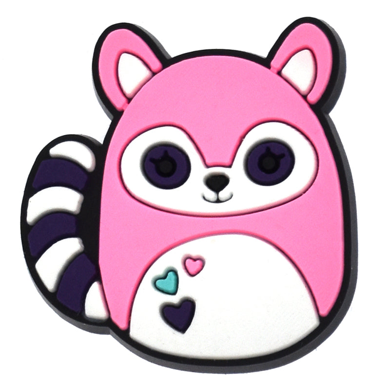 Pink cat with hearts 807-07 Shoe Charm