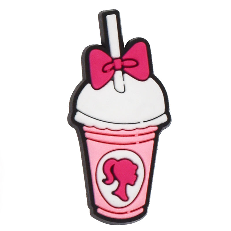 Barbie milkshake pink cup Barbie 812-03 Shoe Charm