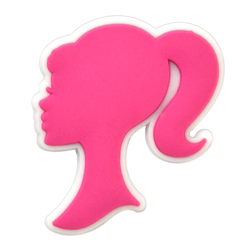 Pink Head silouhette Barbie 812-10 Shoe Charm