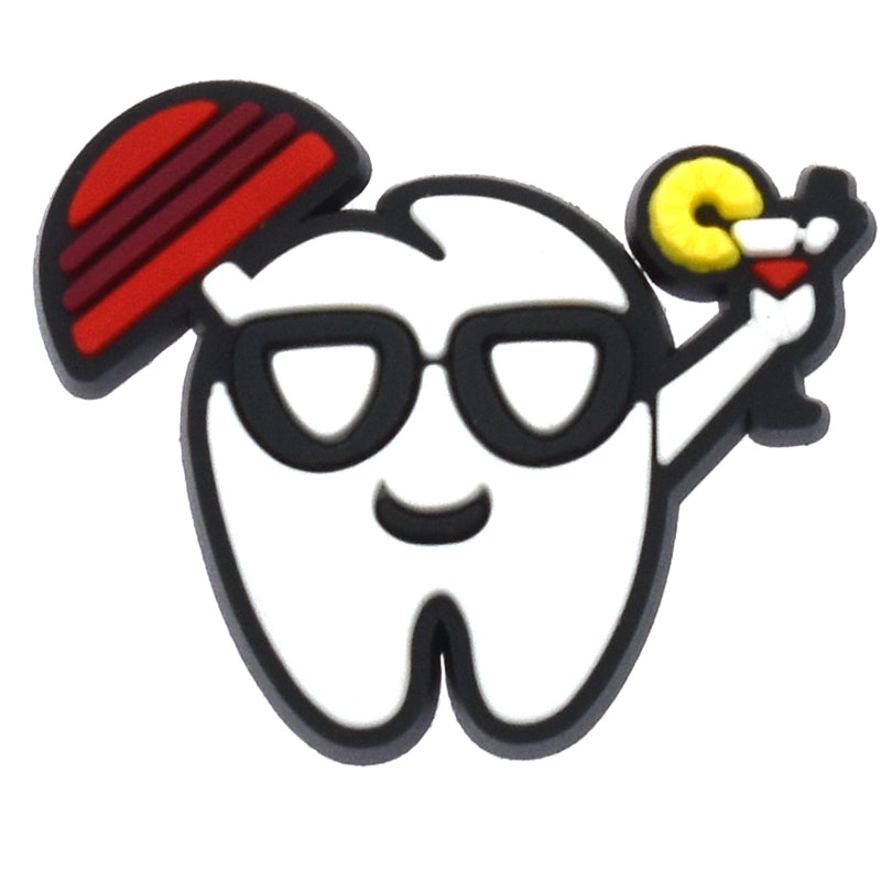 Happy holiday tooth At the Dentist 820-14 Shoe Charm