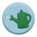 Watering can green on blue 88-157 Shoe Charm