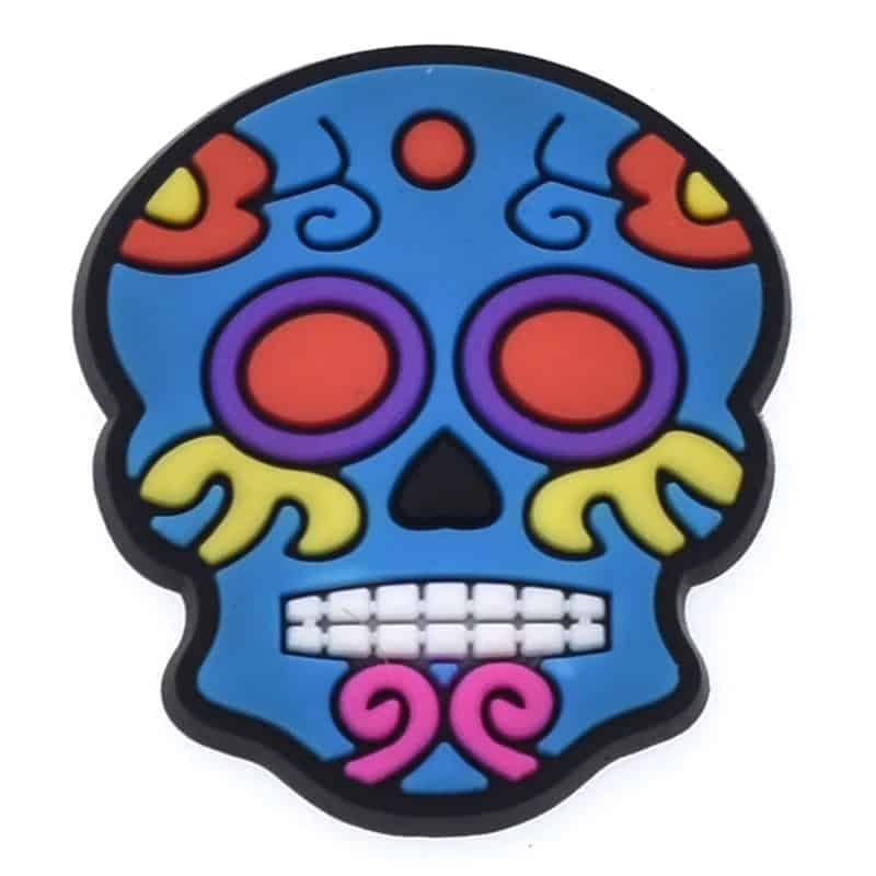 Bright Day of the dead Calevera skull Footwear Charm for Clogs - Travel Gift image 0
