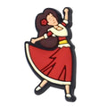 Premium Senorita dancing Shoe Charm for Clog Style Shoes - Travel Novelty Gift image 0