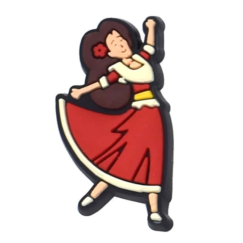 Premium Senorita dancing Shoe Charm for Clog Style Shoes - Travel Novelty Gift image 0