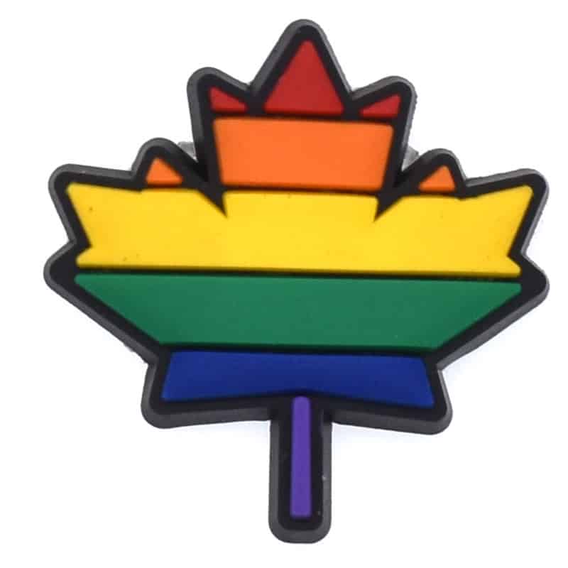 Trendy Maple leaf Clog Charm - Rainbow for Clog Footwear Gift Idea image 0