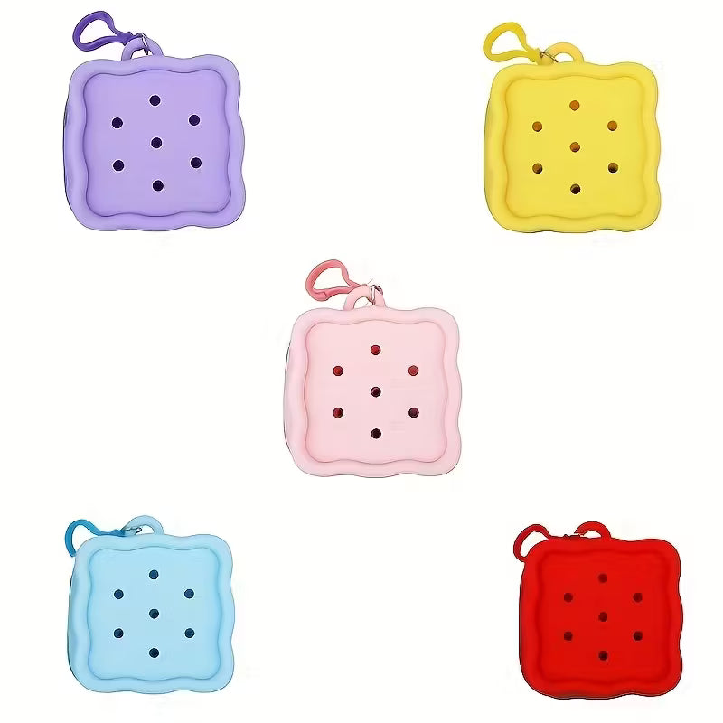 White square end daisey Trendy PVC Clog Charm 499-08 Shoe Charm