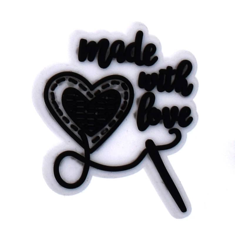 Made with love Clog Accessory for Clog Footwear - Novelty Fun Gift Idea image 0