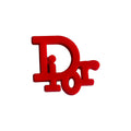 Dior French Luxury stylised logo red 087-15 Shoe Charm