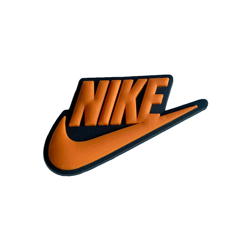 NIKE Swoosh logo orange on black MQ087-69 Shoe Charm