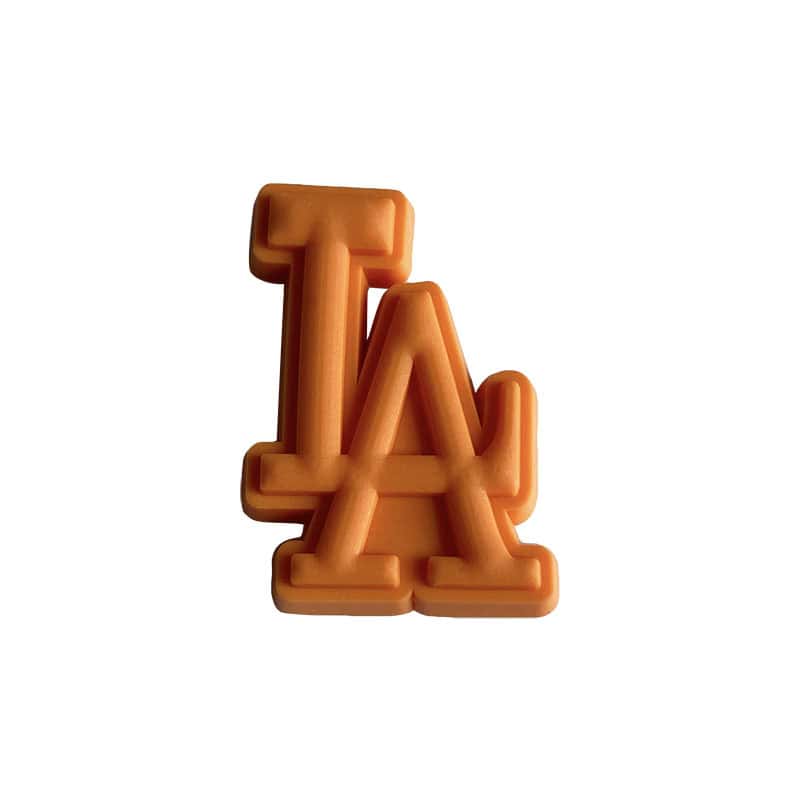 LA stylised logo  orange MQ087-53 Shoe Charm