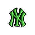 NY New York Yankees football badge logo green on black 087-156 Shoe Charm