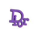 Dior French Luxury stylised logo purple MQ087-113 Shoe Charm