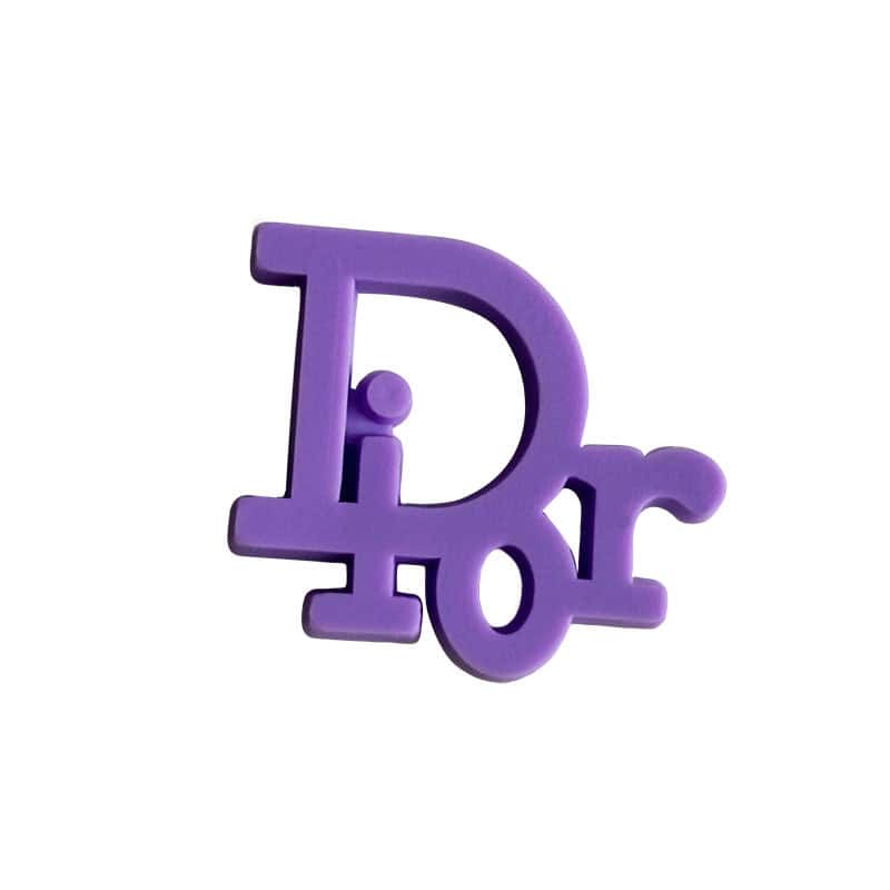 Dior French Luxury stylised logo purple MQ087-113 Shoe Charm
