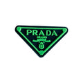 Prada triplate stylised badge logo green on black 087-141 Shoe Charm