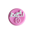 HERMES round badge pink 087-34 Shoe Charm