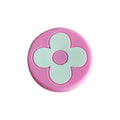 LV Louis Vuitton flower badge logo white on pink shoe charm MQ087-31