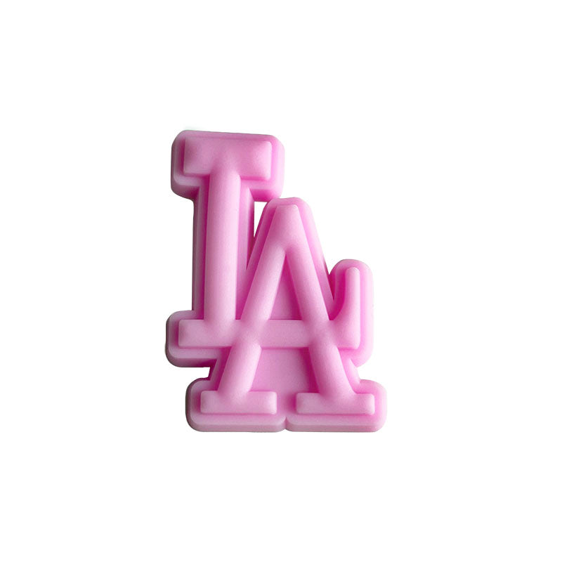 LA stylised logo pink 087-32 Shoe Charm