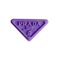Prada triplate stylised badge logo purple on purple MQ087-104 Shoe Charm