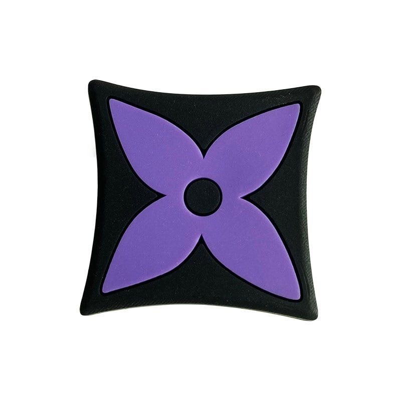 LV Louis Vuitton French star badge logo purple on black MQ087-105 Shoe Charm