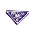 Prada triplate stylised badge logo white on purple MQ087-110 Shoe Charm