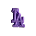 LA stylised logo purple MQ087-111 Shoe Charm
