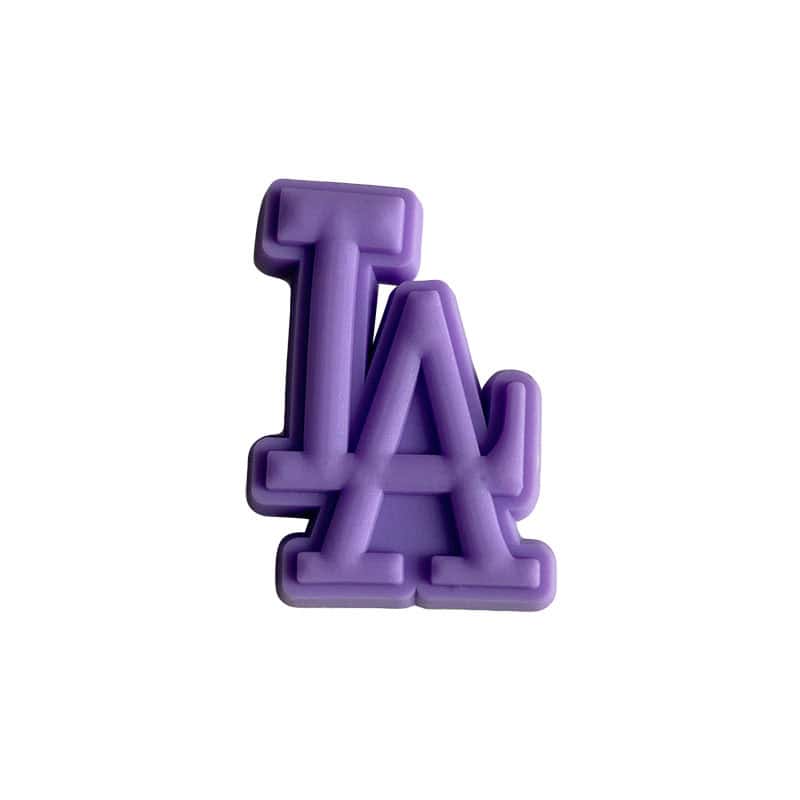 LA stylised logo purple MQ087-111 Shoe Charm