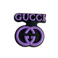 Gucci stylised badge logo  purple MQ087-112 Shoe Charm